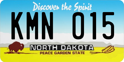 ND license plate KMN015