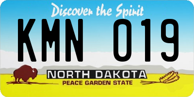 ND license plate KMN019