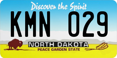 ND license plate KMN029
