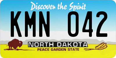 ND license plate KMN042