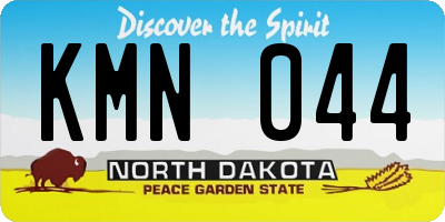 ND license plate KMN044