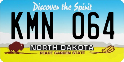 ND license plate KMN064