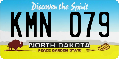 ND license plate KMN079