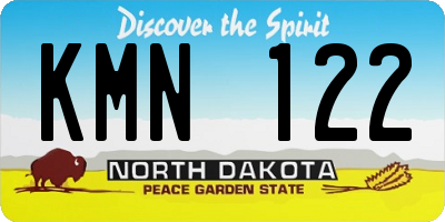 ND license plate KMN122