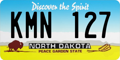 ND license plate KMN127