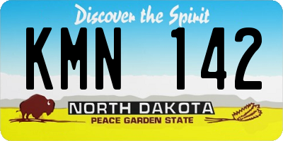 ND license plate KMN142