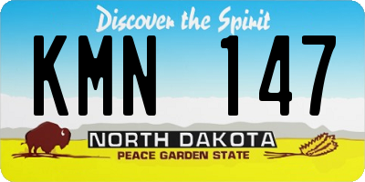 ND license plate KMN147