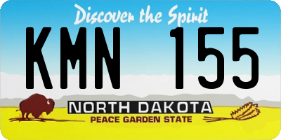 ND license plate KMN155
