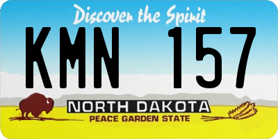 ND license plate KMN157
