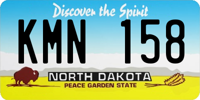 ND license plate KMN158