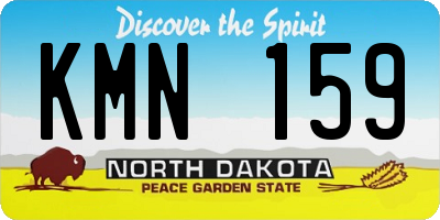 ND license plate KMN159