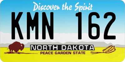 ND license plate KMN162