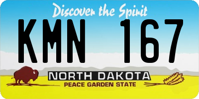 ND license plate KMN167