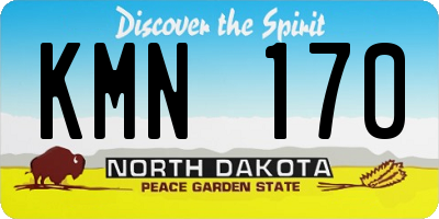 ND license plate KMN170