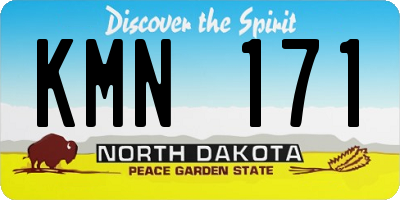 ND license plate KMN171