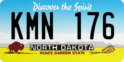 ND license plate KMN176