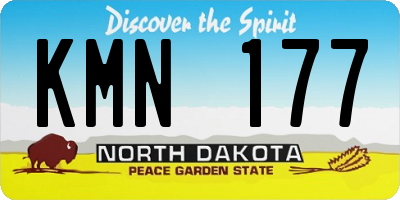 ND license plate KMN177