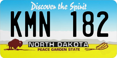 ND license plate KMN182
