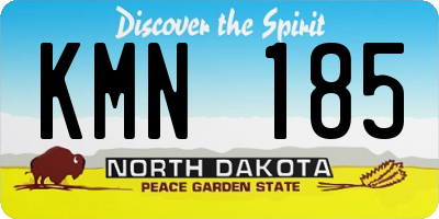 ND license plate KMN185