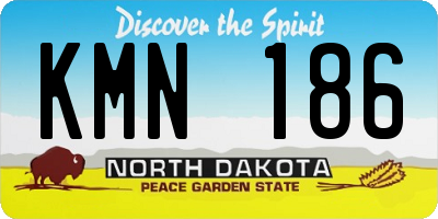 ND license plate KMN186