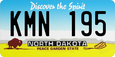 ND license plate KMN195