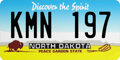 ND license plate KMN197