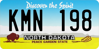 ND license plate KMN198