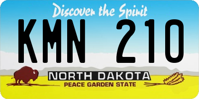 ND license plate KMN210