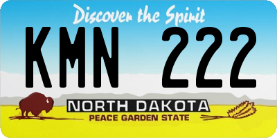 ND license plate KMN222