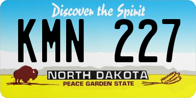 ND license plate KMN227
