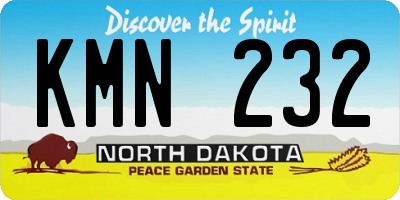 ND license plate KMN232