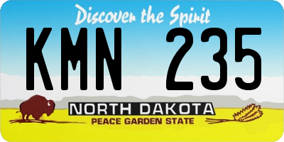 ND license plate KMN235
