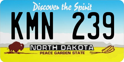 ND license plate KMN239