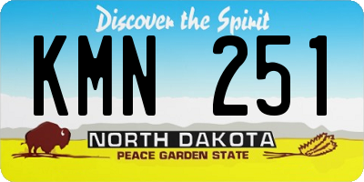 ND license plate KMN251