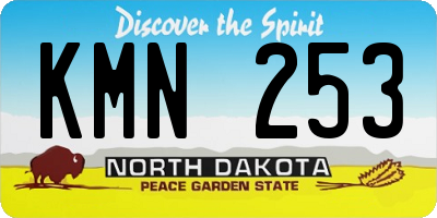 ND license plate KMN253