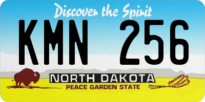ND license plate KMN256