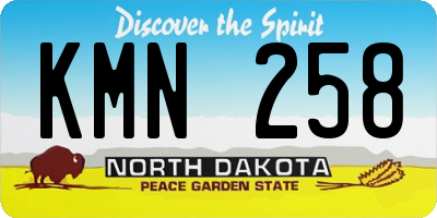 ND license plate KMN258