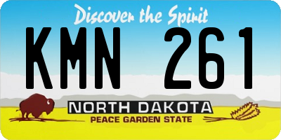 ND license plate KMN261