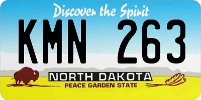 ND license plate KMN263