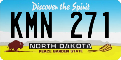 ND license plate KMN271