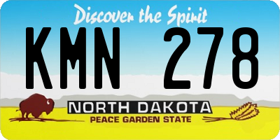 ND license plate KMN278