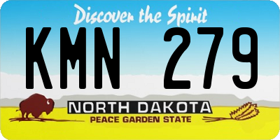 ND license plate KMN279