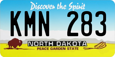 ND license plate KMN283