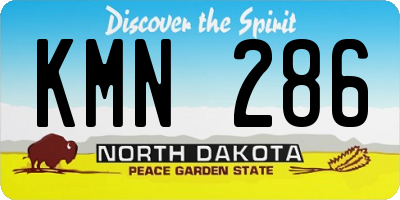 ND license plate KMN286