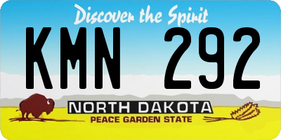 ND license plate KMN292