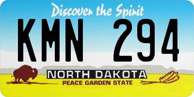 ND license plate KMN294