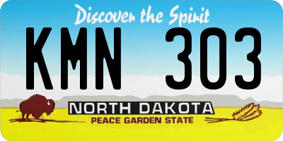 ND license plate KMN303