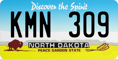 ND license plate KMN309