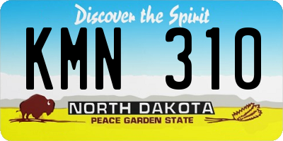 ND license plate KMN310