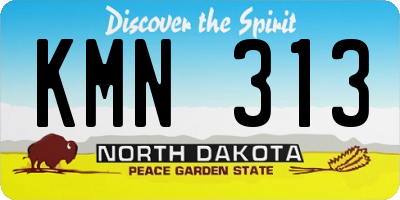 ND license plate KMN313